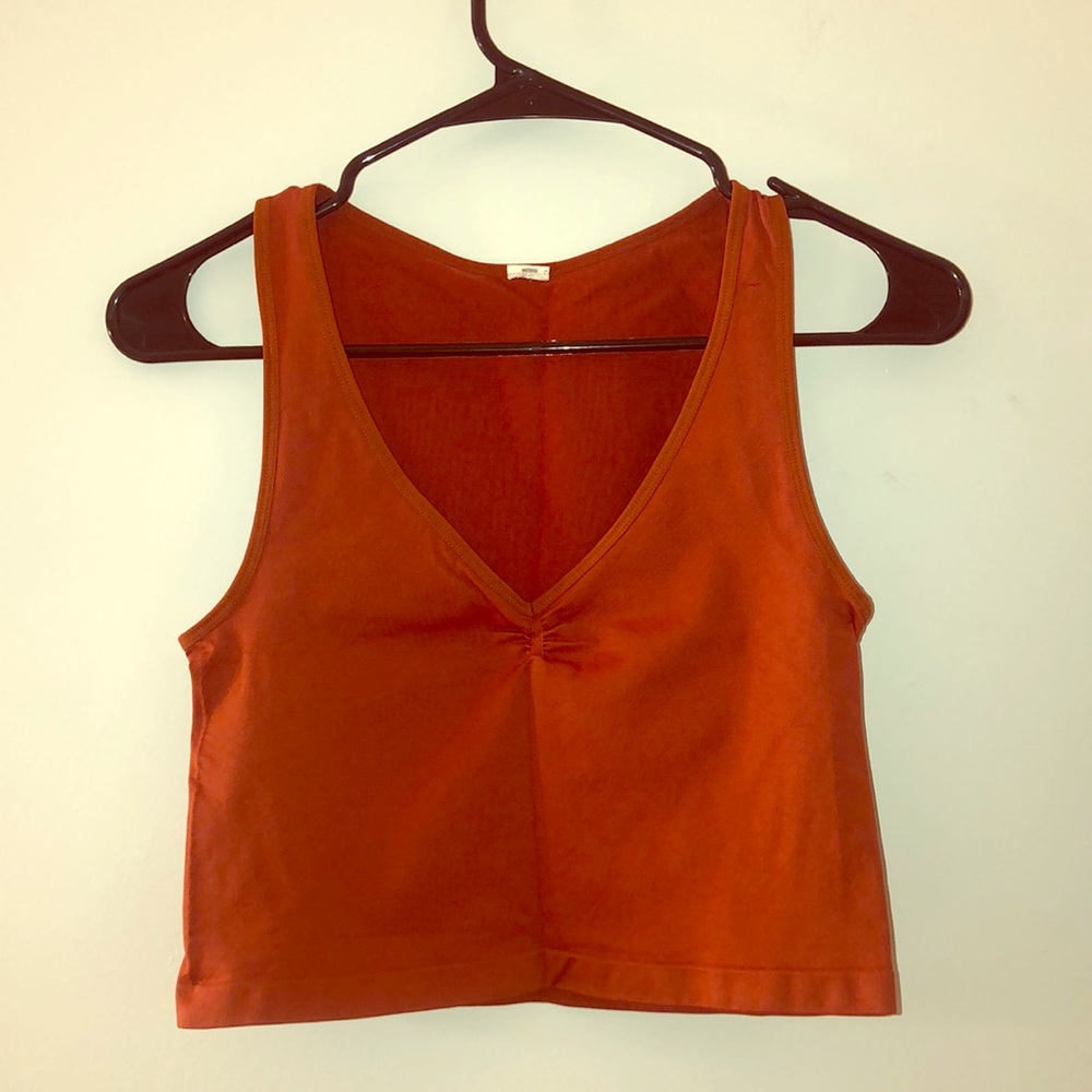 Burnt orange crop top